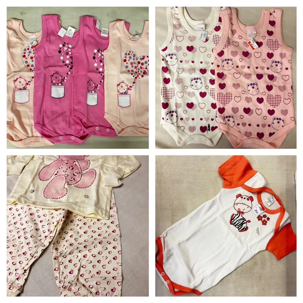 Lote menina - roupas Novas - tamanhos variados 