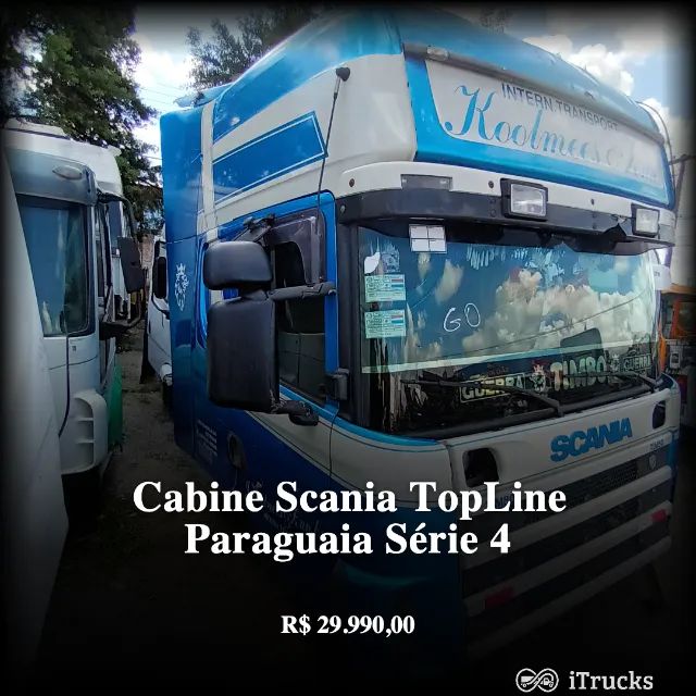 Cabine Scania TopLine Paraguaia Teto Alto Leito Série 4 - Foto 4