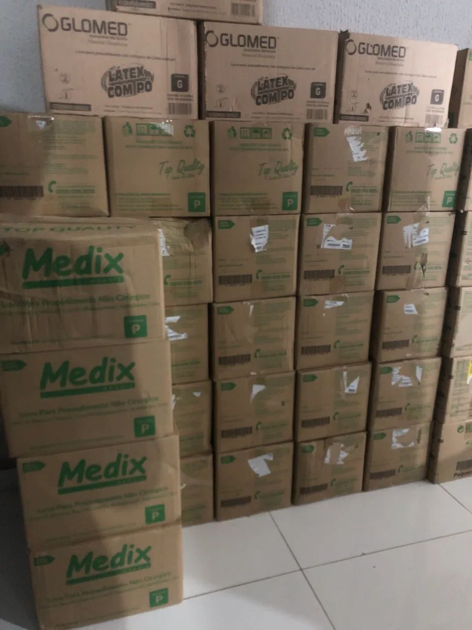 Luvas de látex 