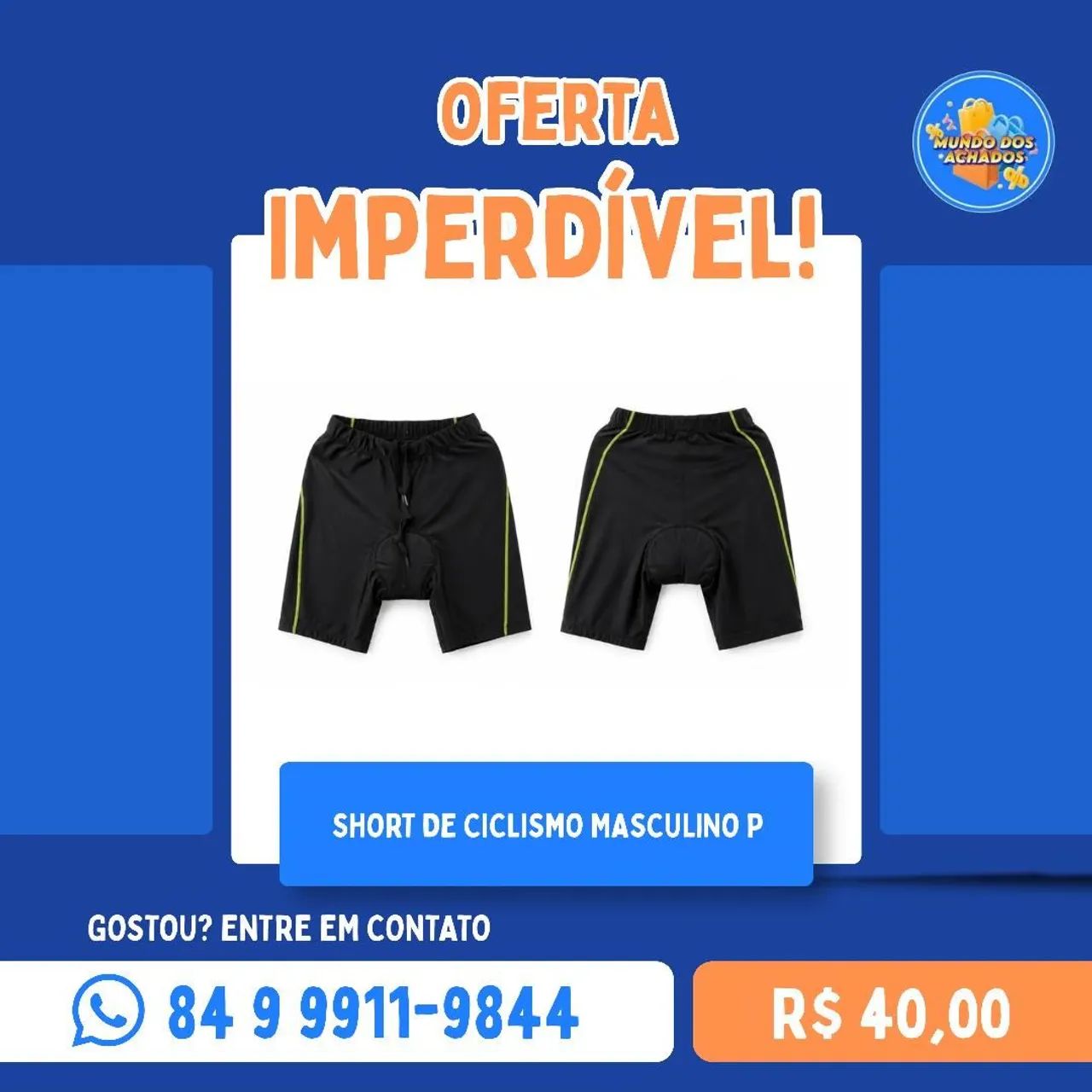 Short de Ciclismo Masculino P