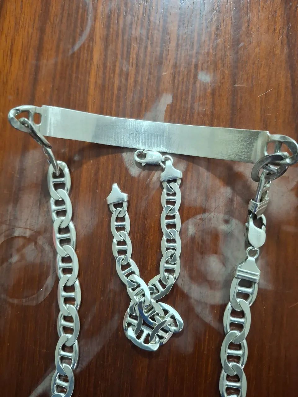 Corrente E Pulseira De Prata Kit ! - Foto 2