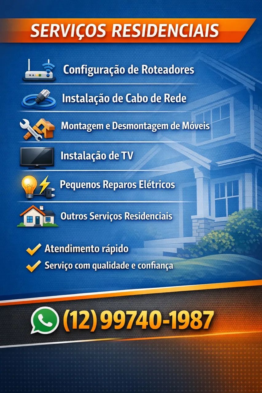 Montador de Móveis e Serviços diversos residencial 