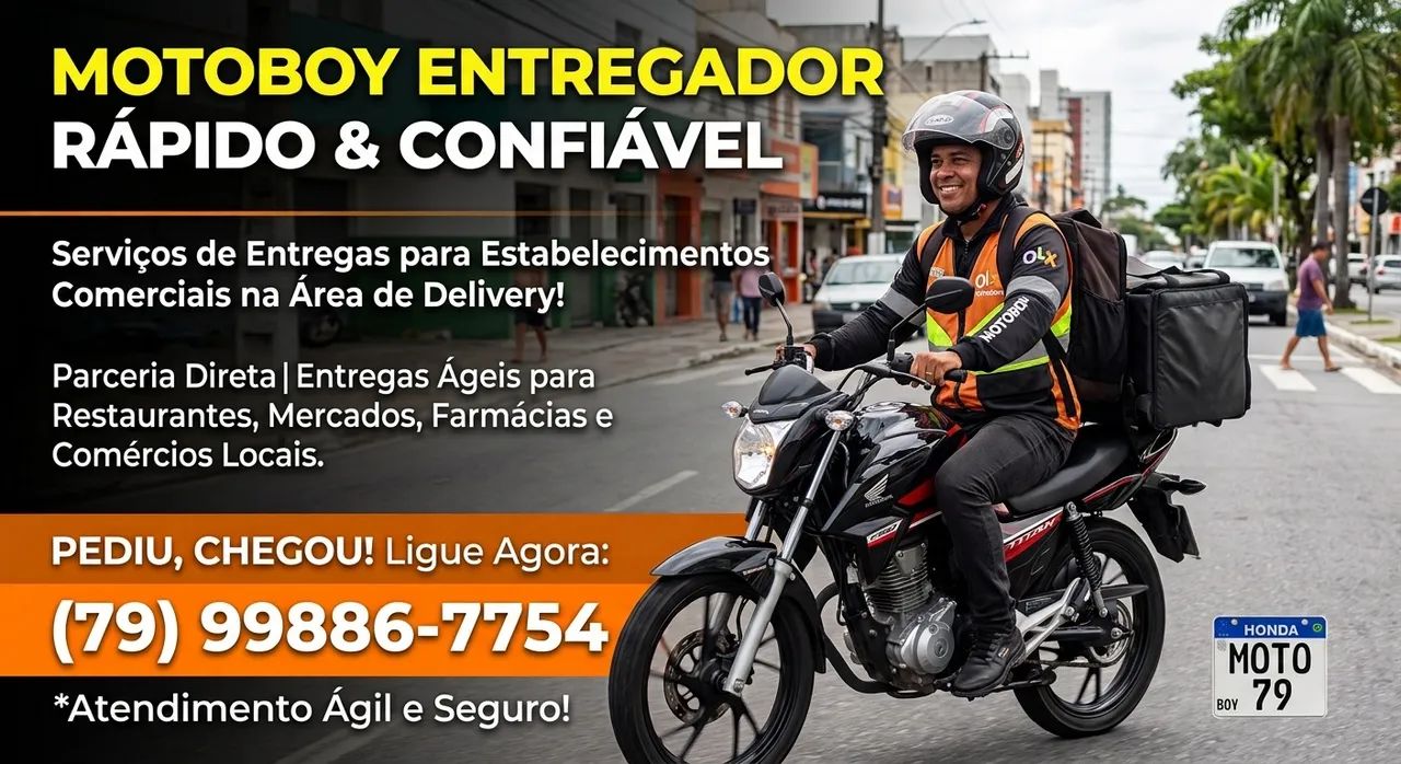 ENTREGADOR DELIVERY DISPONÍVEL 