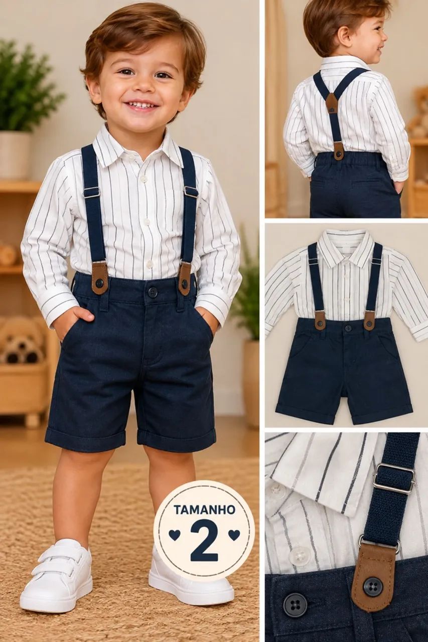 CONJUNTO MASC. BERMUDA E CAMISA 