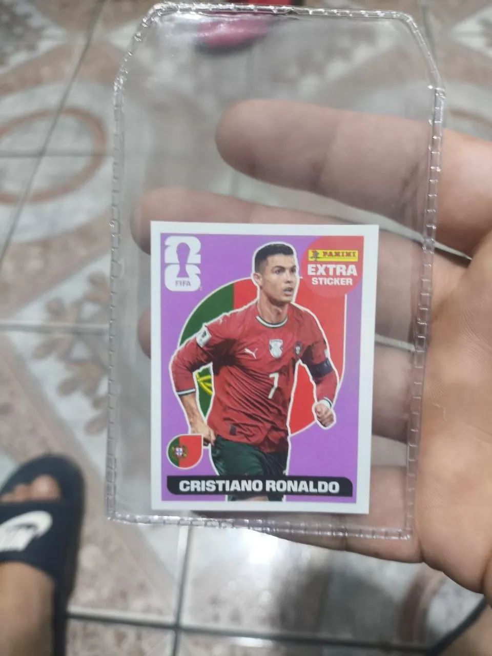 Figurinha EXTRA STICKER LEGEND Cristiano Ronaldo BORDÔ 
