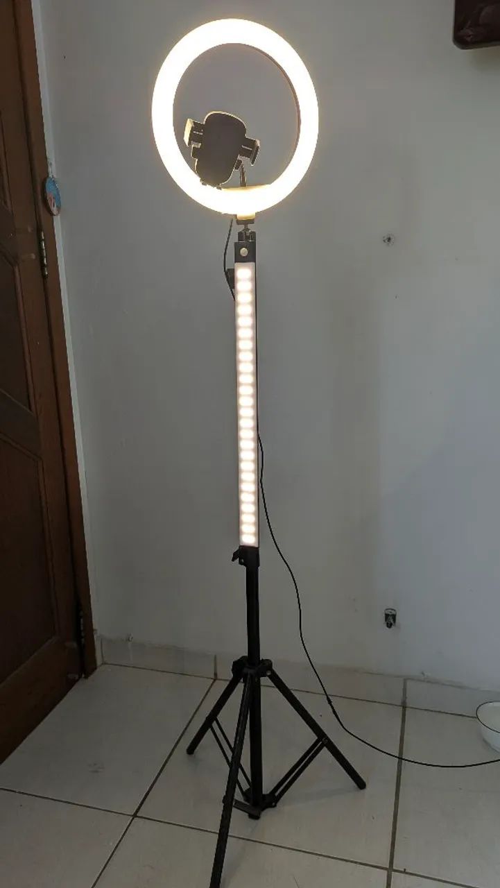Ring Light 1,5m + Suporte celular 