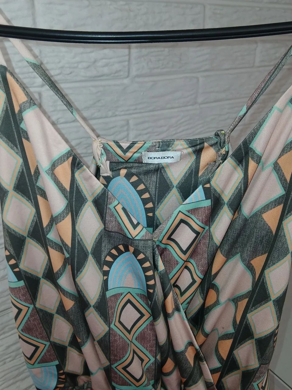 Vestido longo estampa geométrica  - Foto 3