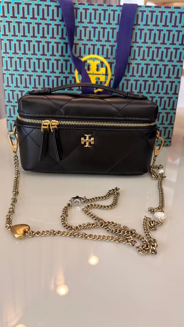 Bolsa Tory Burch Kira mini matelassê em couro - Foto 3