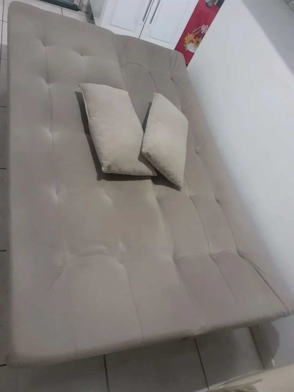 Vende-se um sofá cama 3 lugar reclináveis grafite muito confortável e conservado 