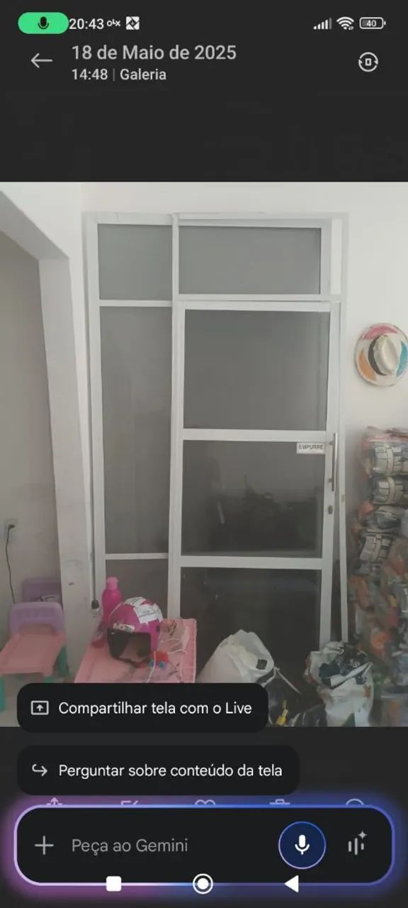 Vidro porta e parede 