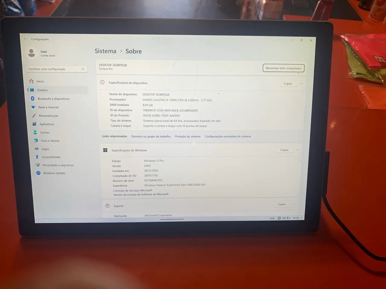 Surface pro 5 Microsoft i5