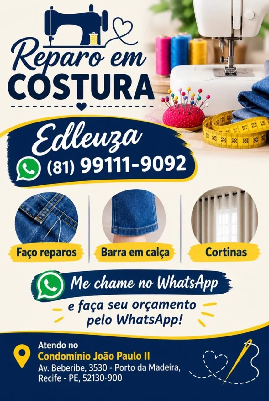Reparos de costura em geral 