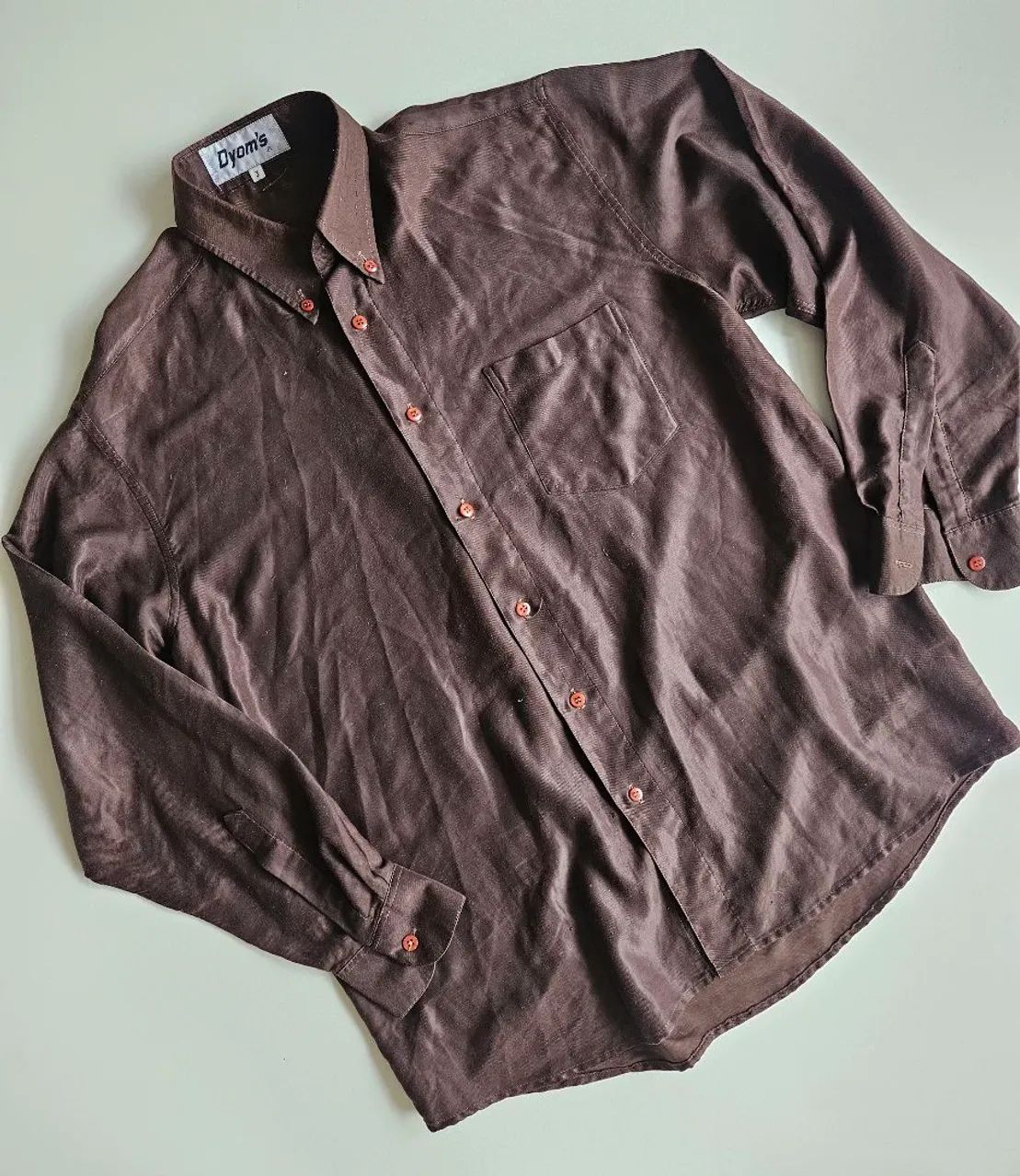 camisa dyoms vintage marrom
