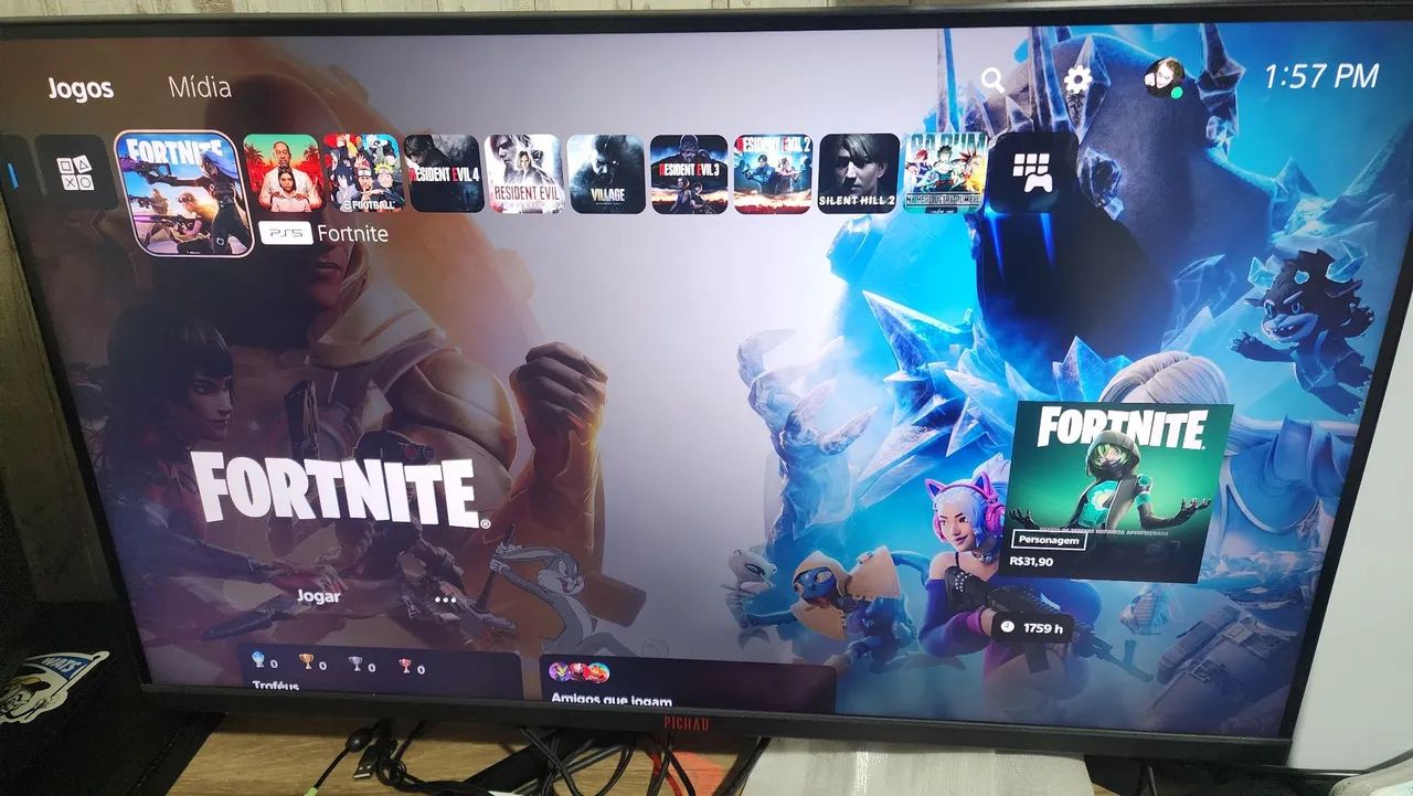 Monitor Pichau 32 Pol, IPS, 4K, 1ms, 144Hz, FreeSync e G-Sync, HDMI/DP - Foto 3