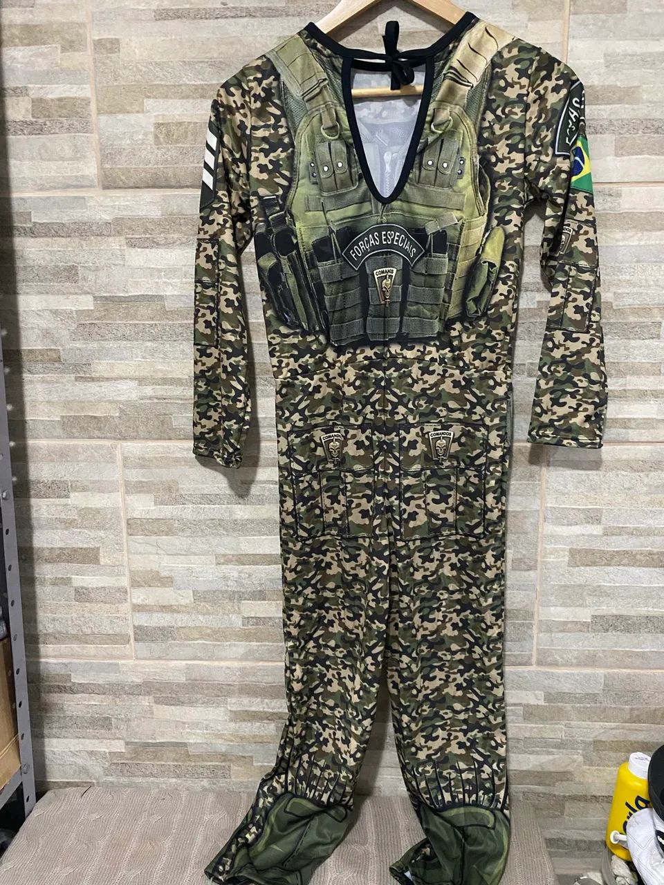 Fantasia de exército modelo macacão tamanho 12/14 - Foto 5
