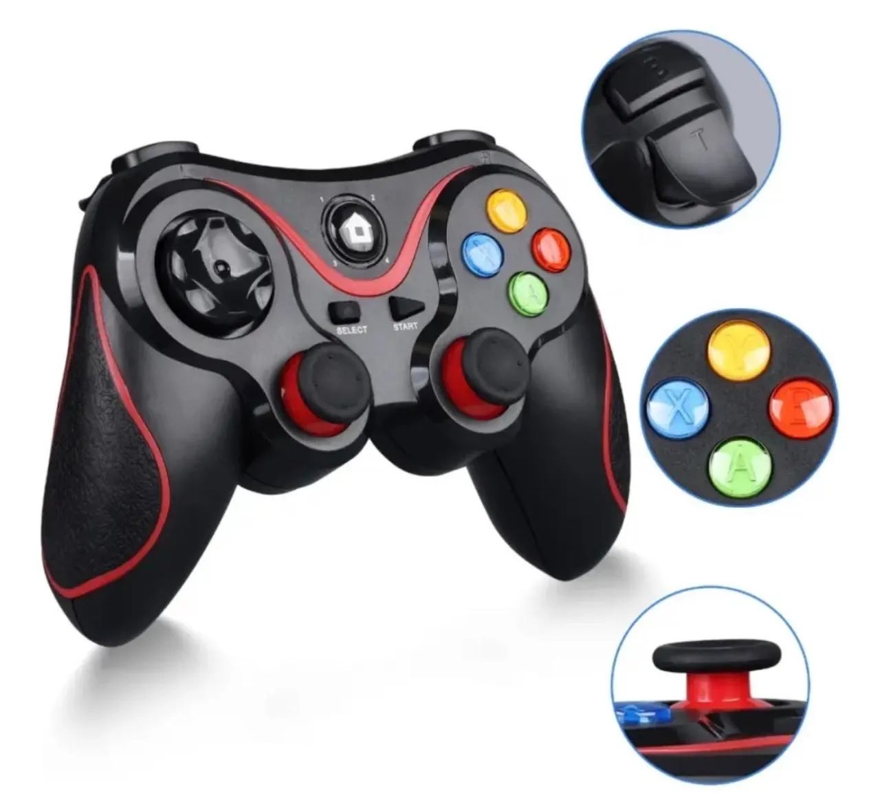 Controle Gamer Sem Fio Com Joystick Manete Bluetooth 2.4g - Foto 3