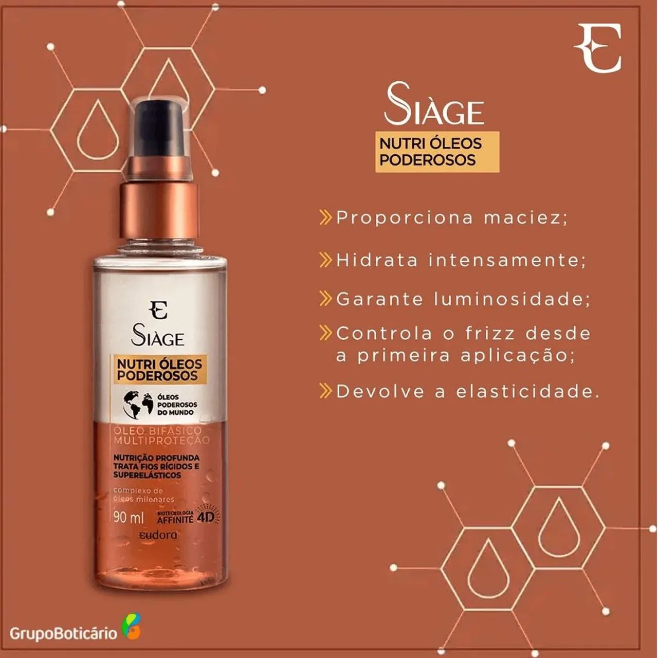 Nutri Óleos Poderosos Siàge Eudora Bifásico 90ml