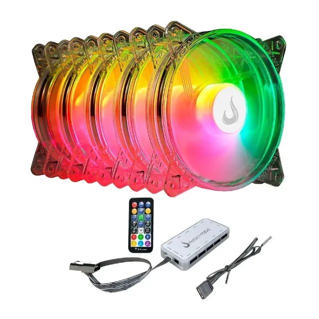 Kit 5 Fans Gamer Rise Mode Crystal Sound