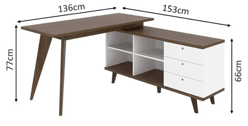 Mesa de escritório em L - Foto 3
