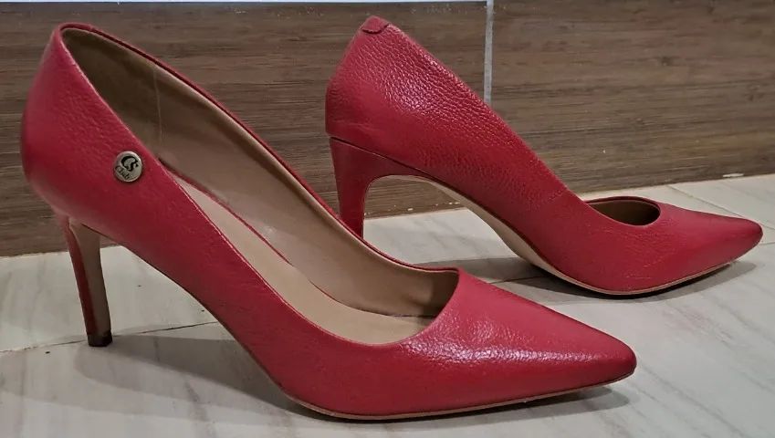 Scarpin Carmen Steffens vermelho - Foto 3