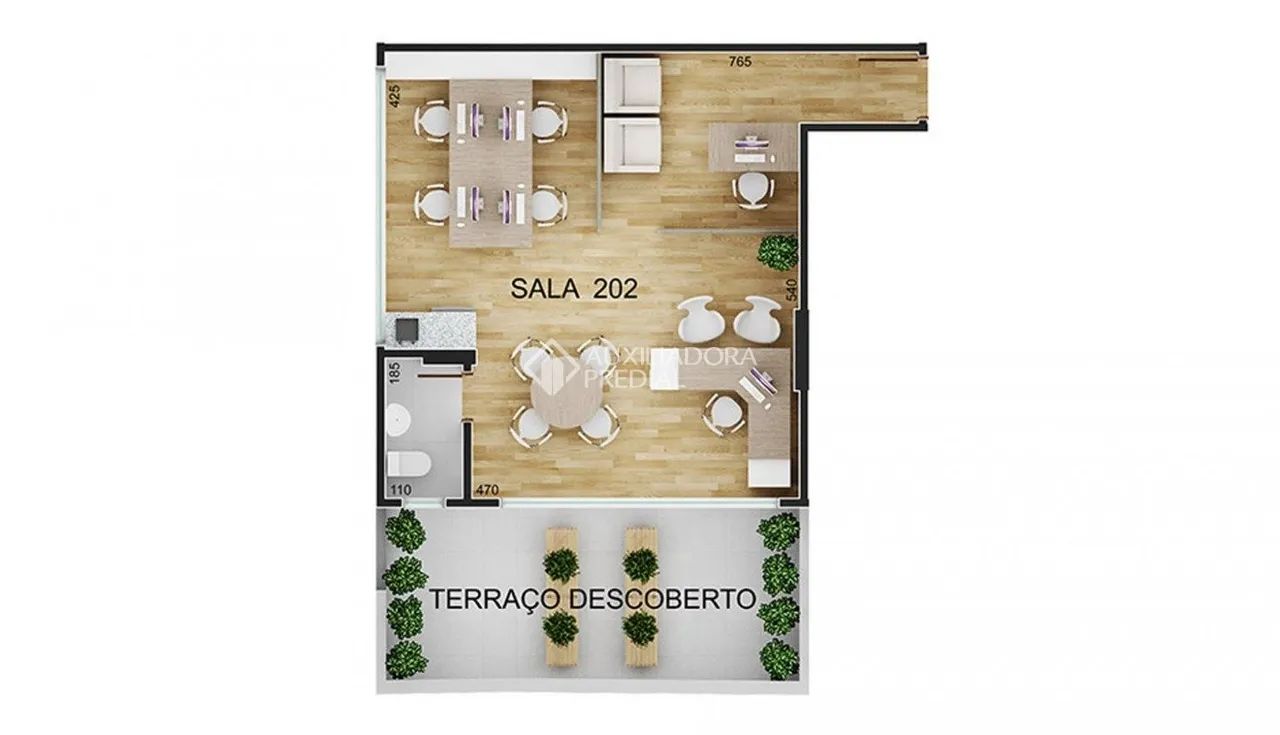 Sala comercial - Link-e - Cabral - Foto 2