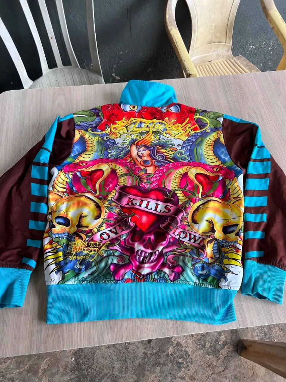 Blusa ED HARDY Love Kills Slowly Impecável!
