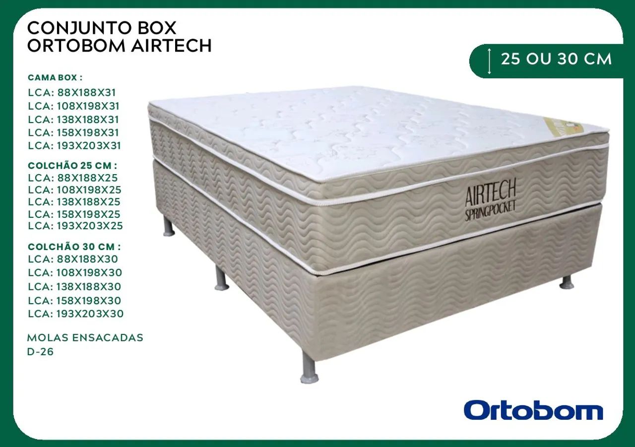 Colchão de casal da Ortobom hirtech 