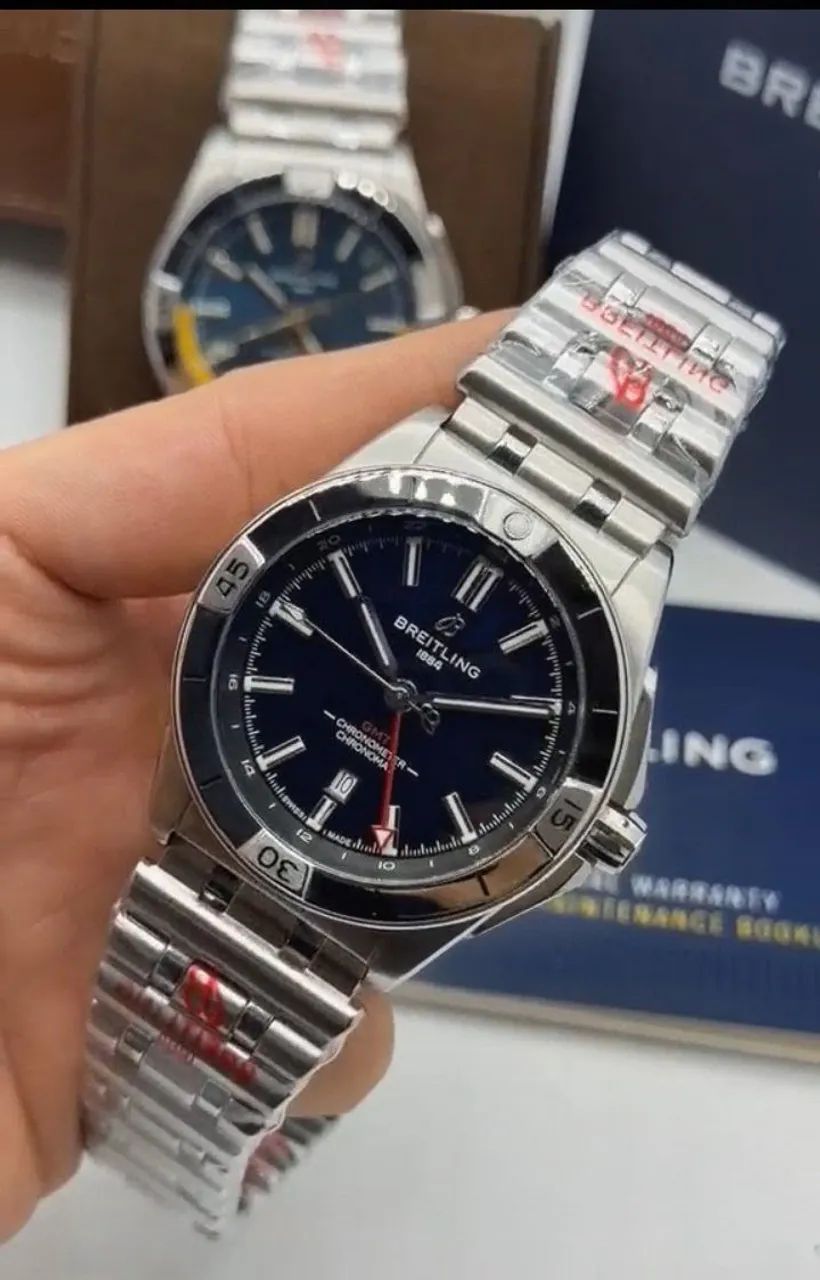 RELÓGIO ESTILO BREITLING CHRONOMAT AUTOMATIC GMT - Foto 5