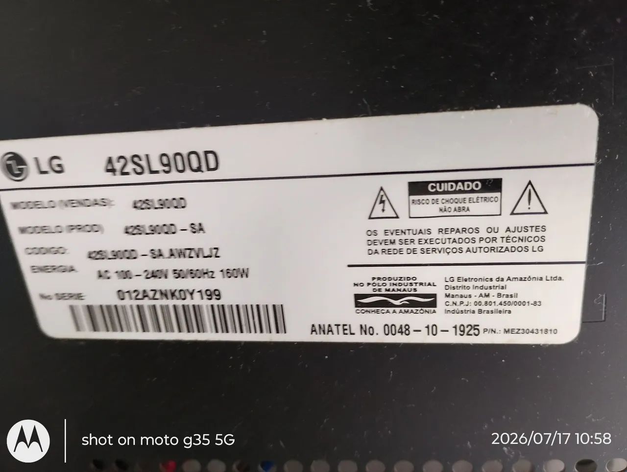 Tv LG plama 42sl90qd - Foto 3