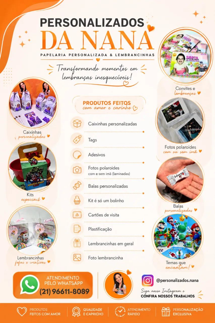 Papelaria personalizada e lembrancinhas