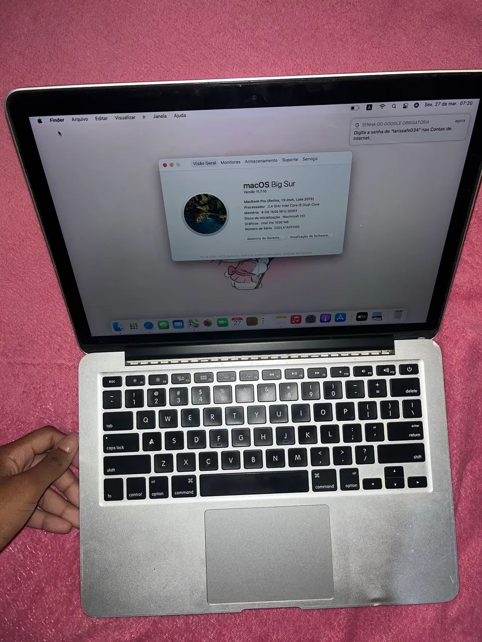 MacBook Pro 2013 シルバー Retina Late 2013 MACBOOK PRO (RETINA, 13-INCH, LATE 2013) - A1502 - SEMINOVO - iPoint