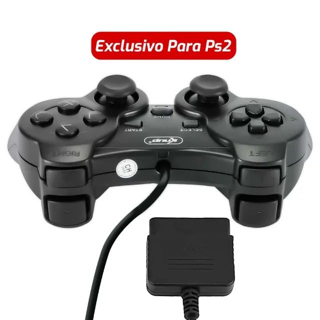 Controle Compatível Com Ps2 de fio e vibração - Foto 4