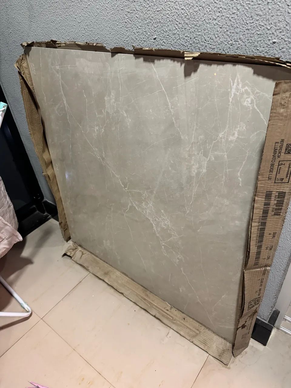1 pç Porcelanato 90x90 marmorizado 