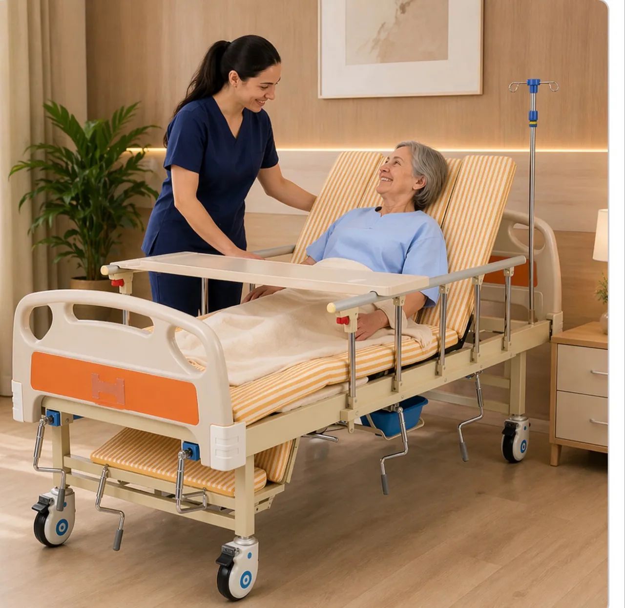 Cama hospitalar 4 manivelas  - Foto 5