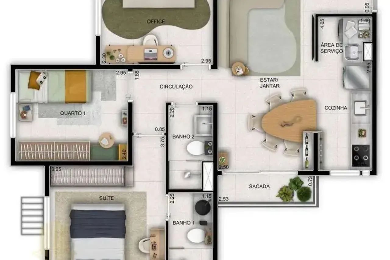 Apartamento 2 Quartos com Suíte e Varanda - NOW Milão - Foto 5