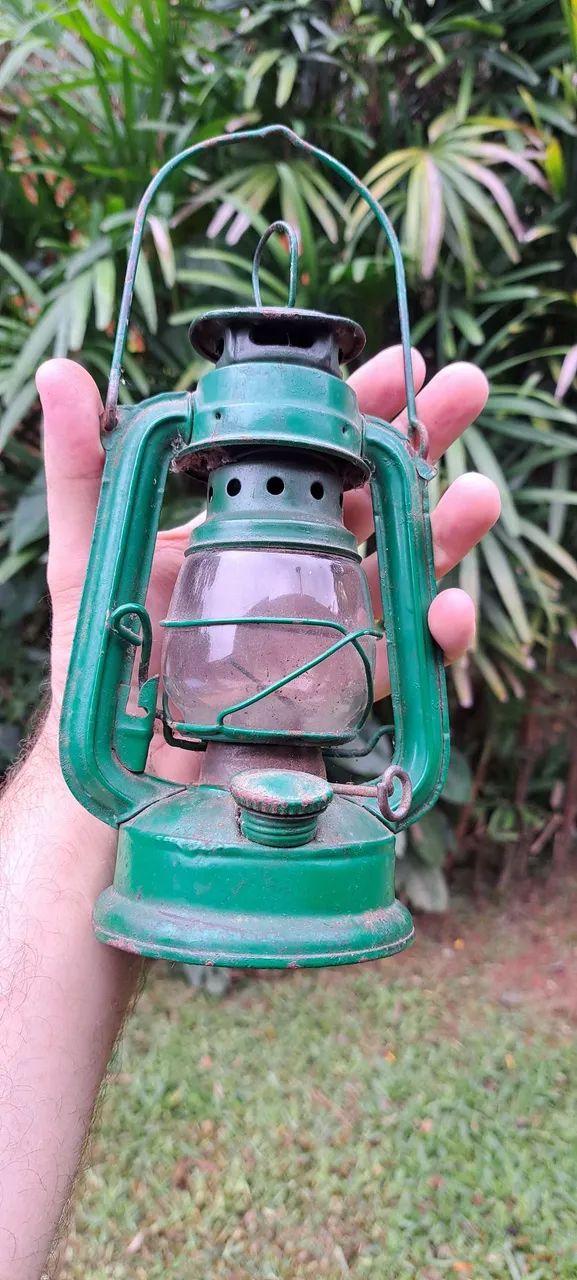 Lampião a querosene antigo pequeno  - Foto 4