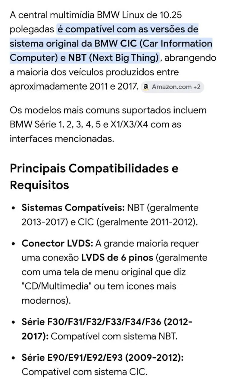 CENTRAL MULTIMÍDIA BMW LT LINUX 10.25 - Foto 4