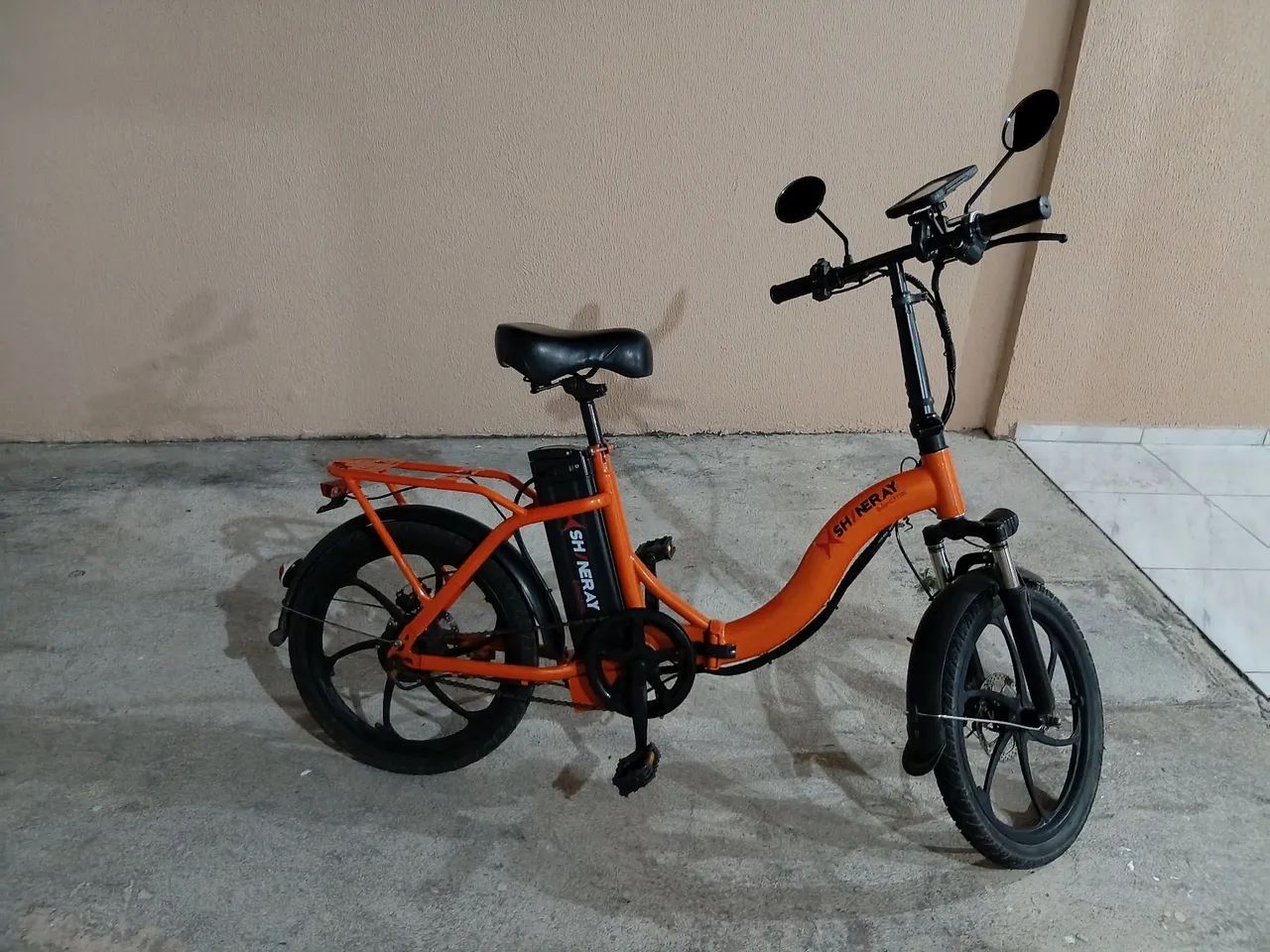 Bicicleta Elétrica Shineray (E-bike) semi-nova + Acessórios de brinde - Foto 6