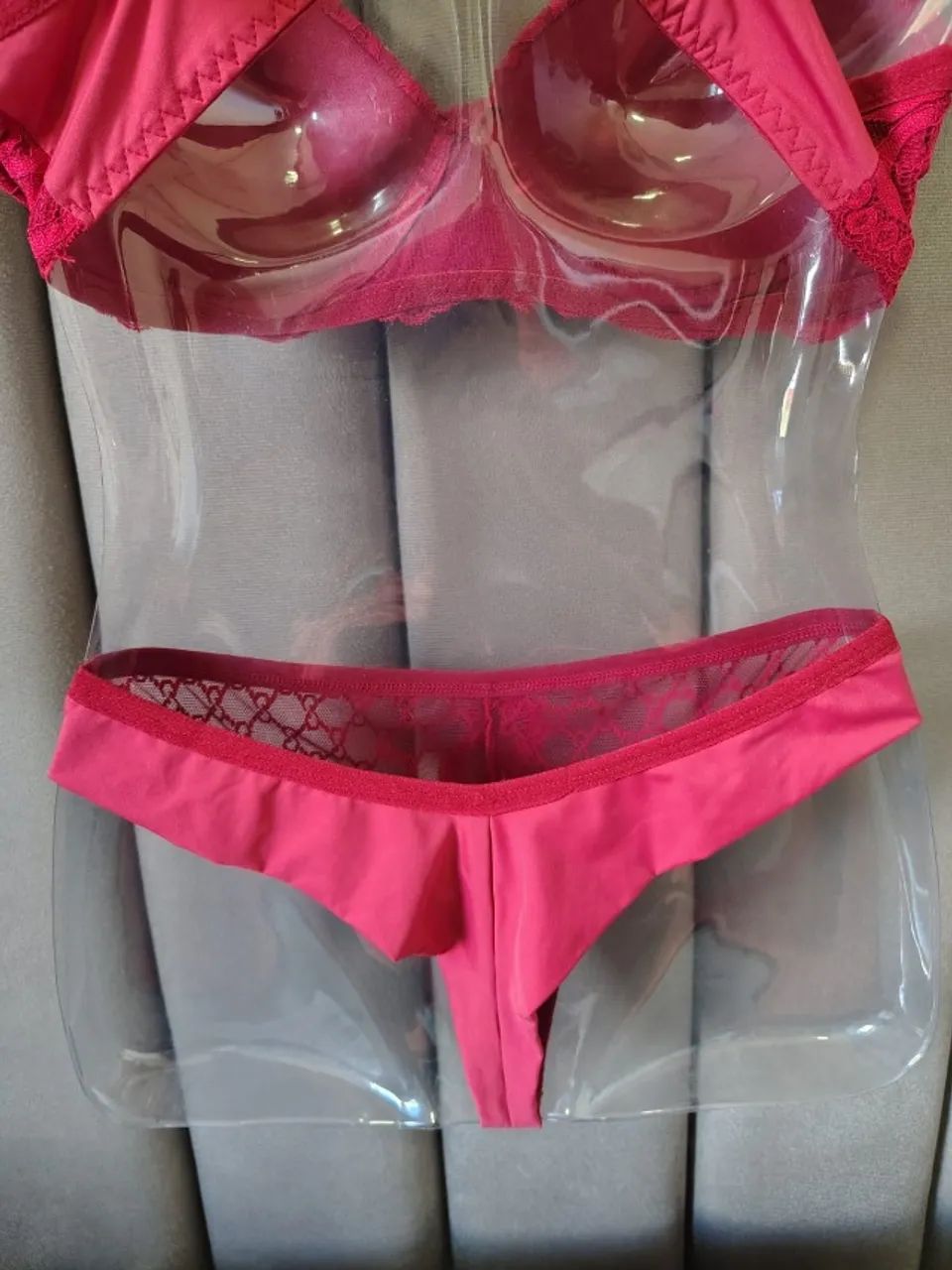Conjunto Renda Vermelho - Foto 2