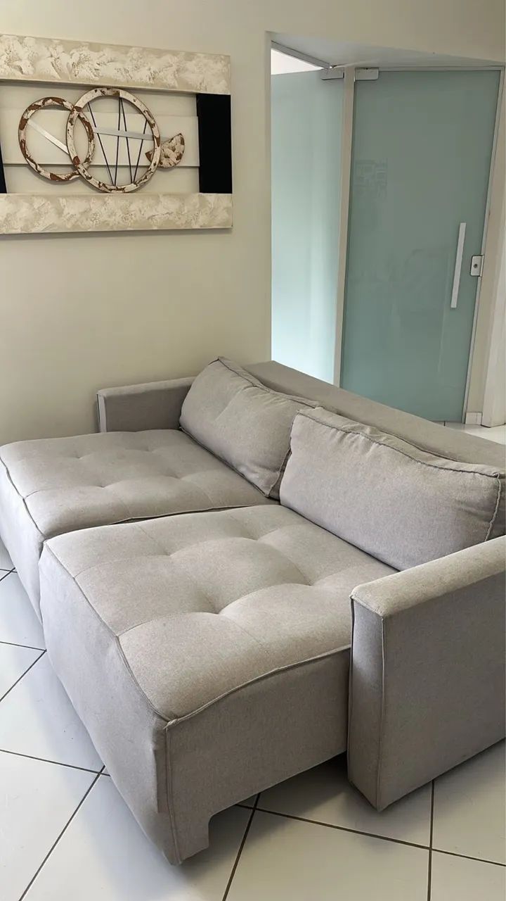Sofá retrátil de linho  - Foto 2