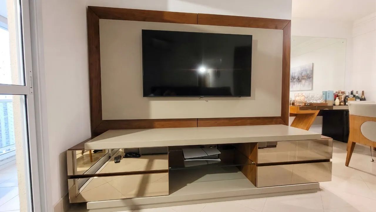 Rack + Painel em madeira maciça  - Foto 3