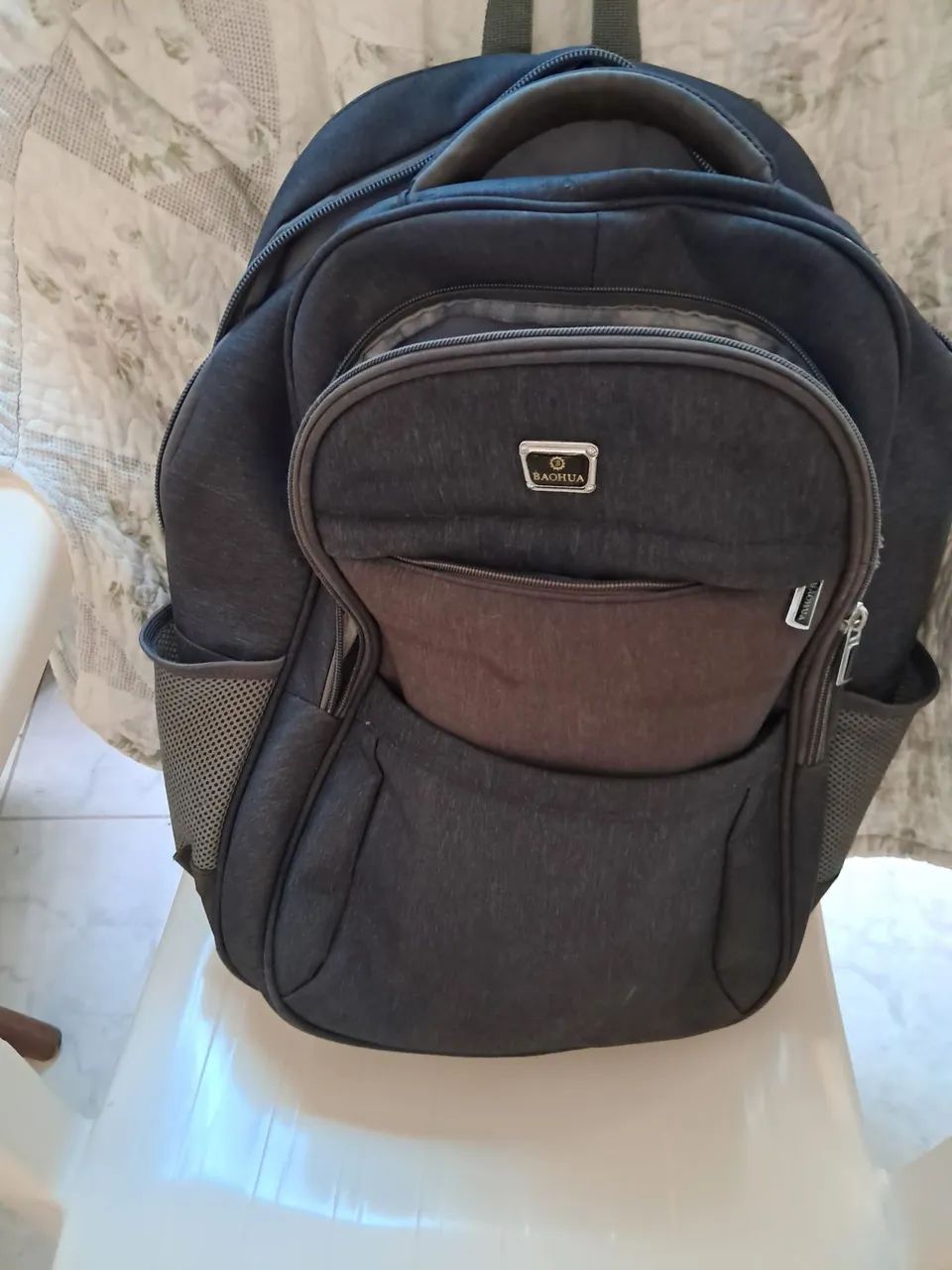 Mochila de ombro couro sintético 