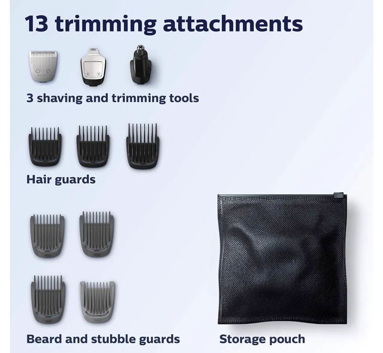 Aparador Philips Norelco Multigroom 3000 - Kit Completo 13 em 1, Bateria Recarregável  - Foto 5