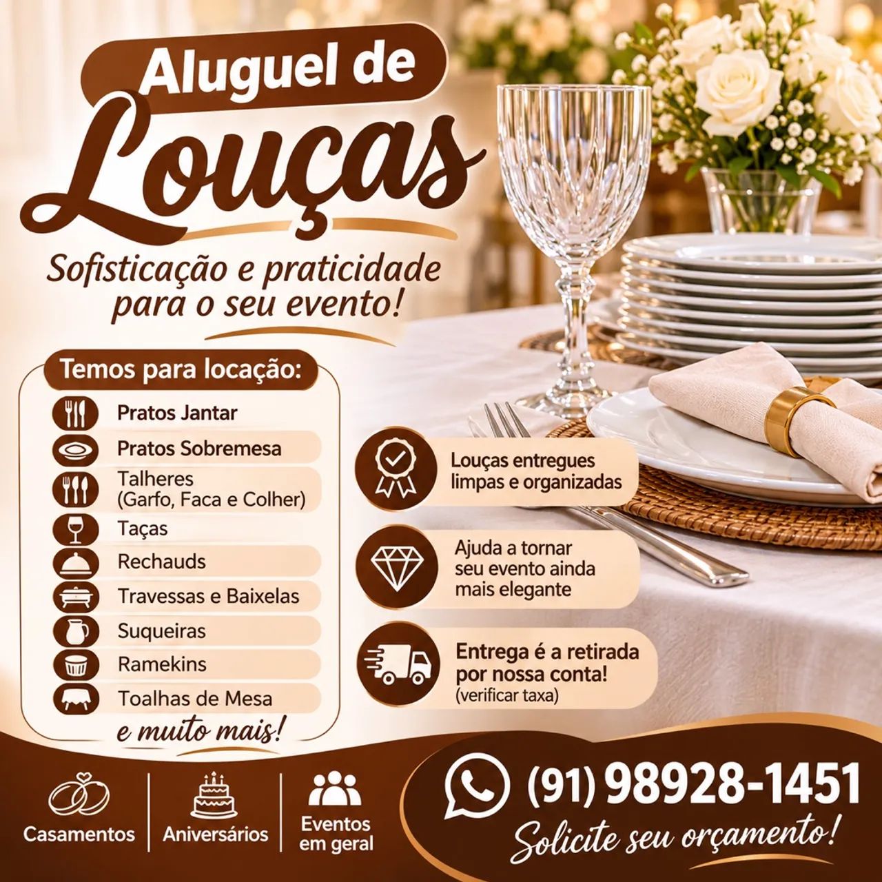 Aluguel de Louças
