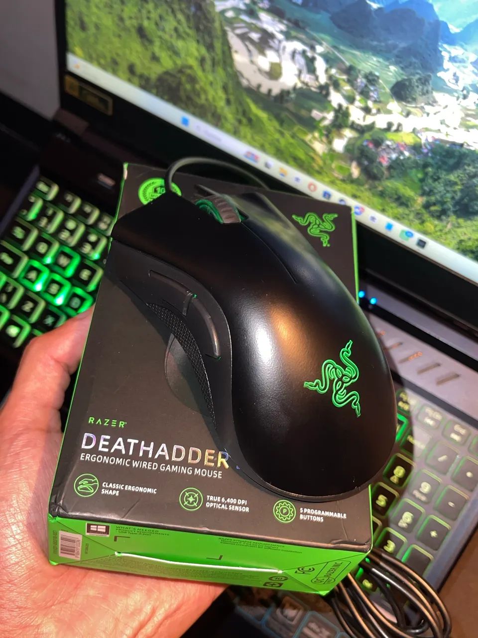 Mouse Gamer Razer ORIGINAL LACRADO - DeathAdder Essential 
