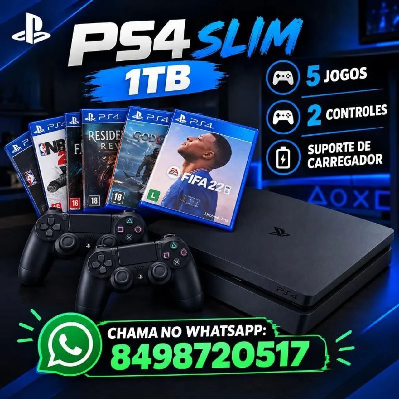 Ps4 Slim 1Tera