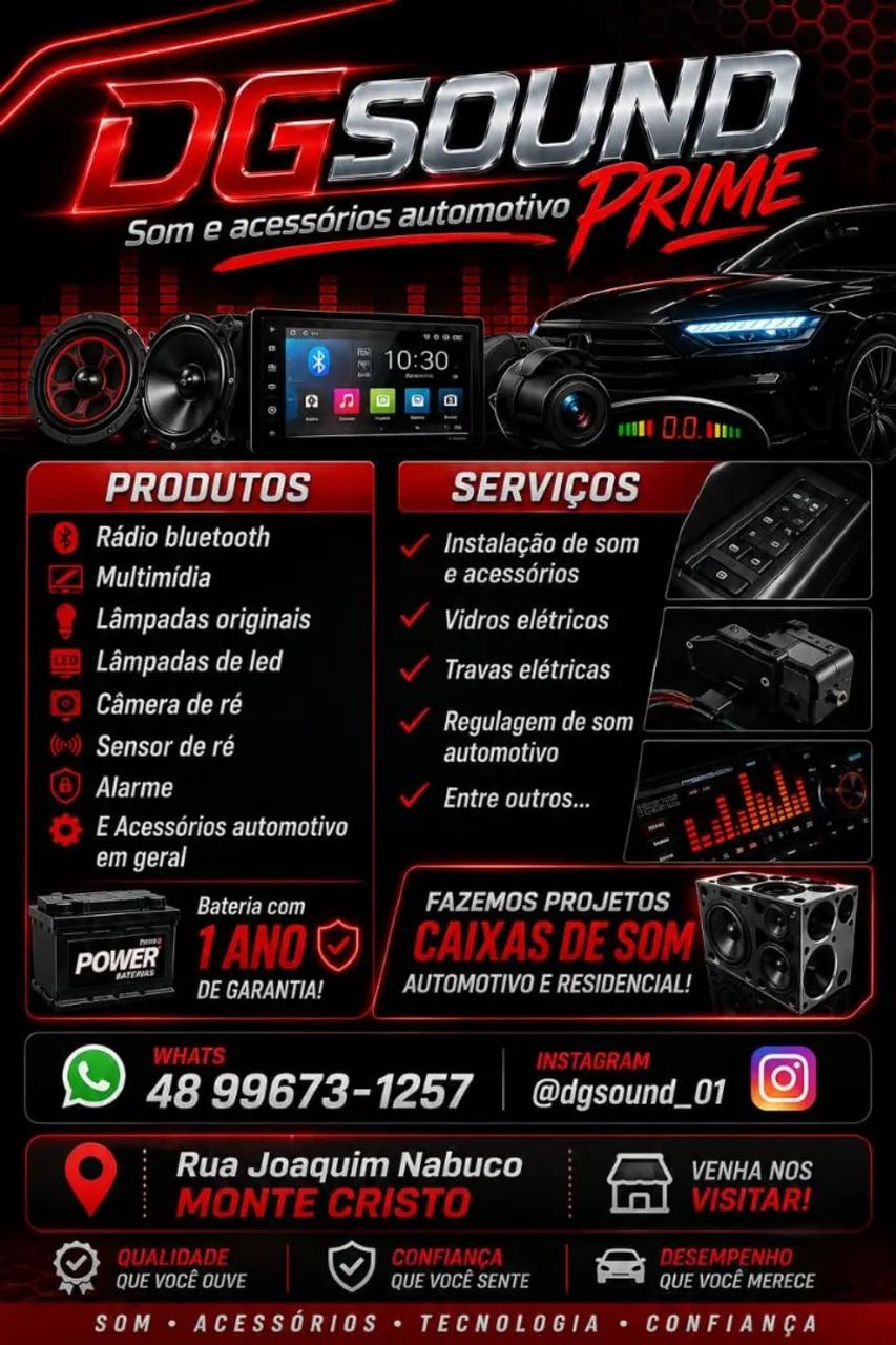 DGSOUND PRIME som e acessórios 