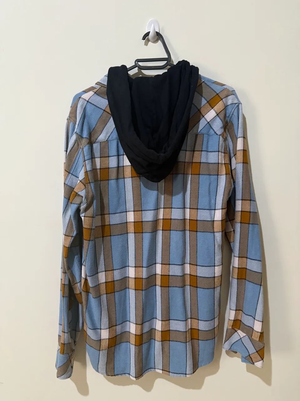 Camisa Element com capuz de botão xadrez  - Foto 4