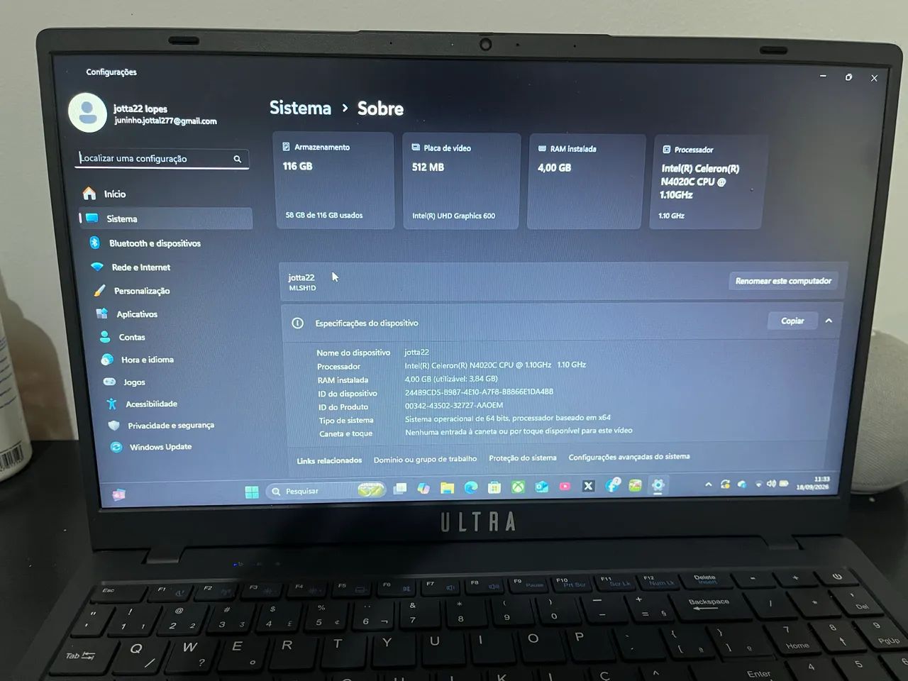 Vendo notebook zero com 3 meses de uso na caixa  - Foto 2