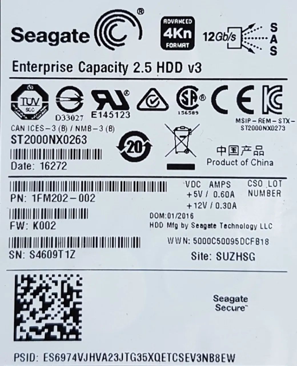 HD 2TB 2.5 SAS Seagate - Foto 2